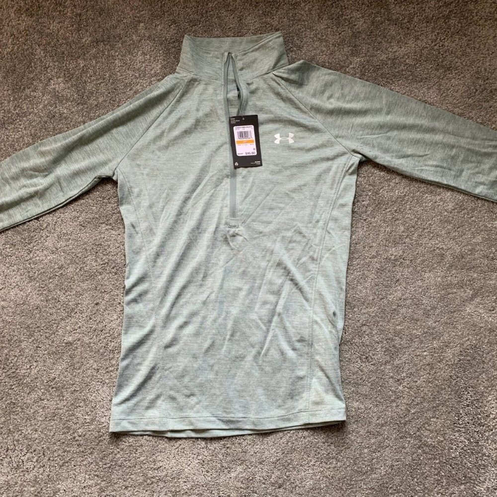 Under Armour women's 1/2 zip pullover small light green brand new with tags